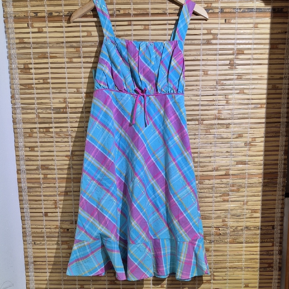 Youngland Blue and Pink Sleeveless Sundress